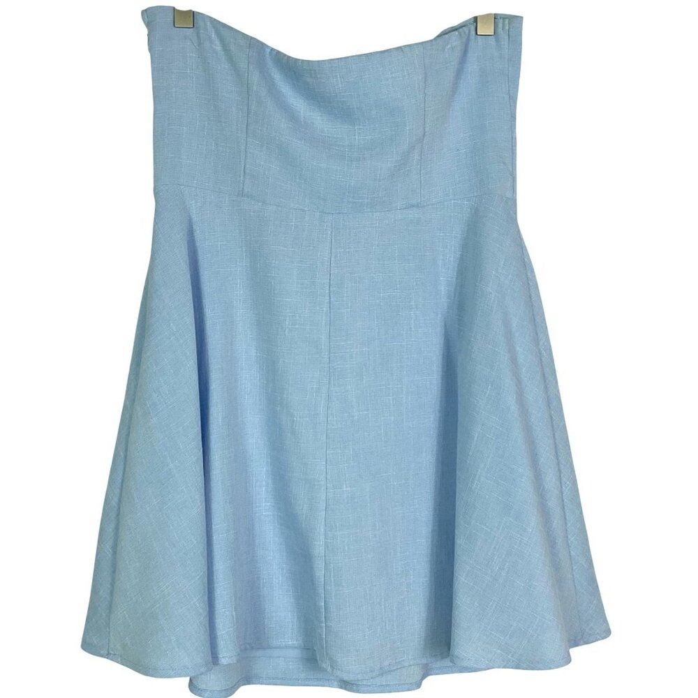 Altar'd State Sofia Strapless Mini Dress, Large, Lined, Poly/Viscose/Spandex - Picture 9 of 12
